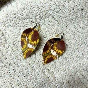 Sunflower earrings